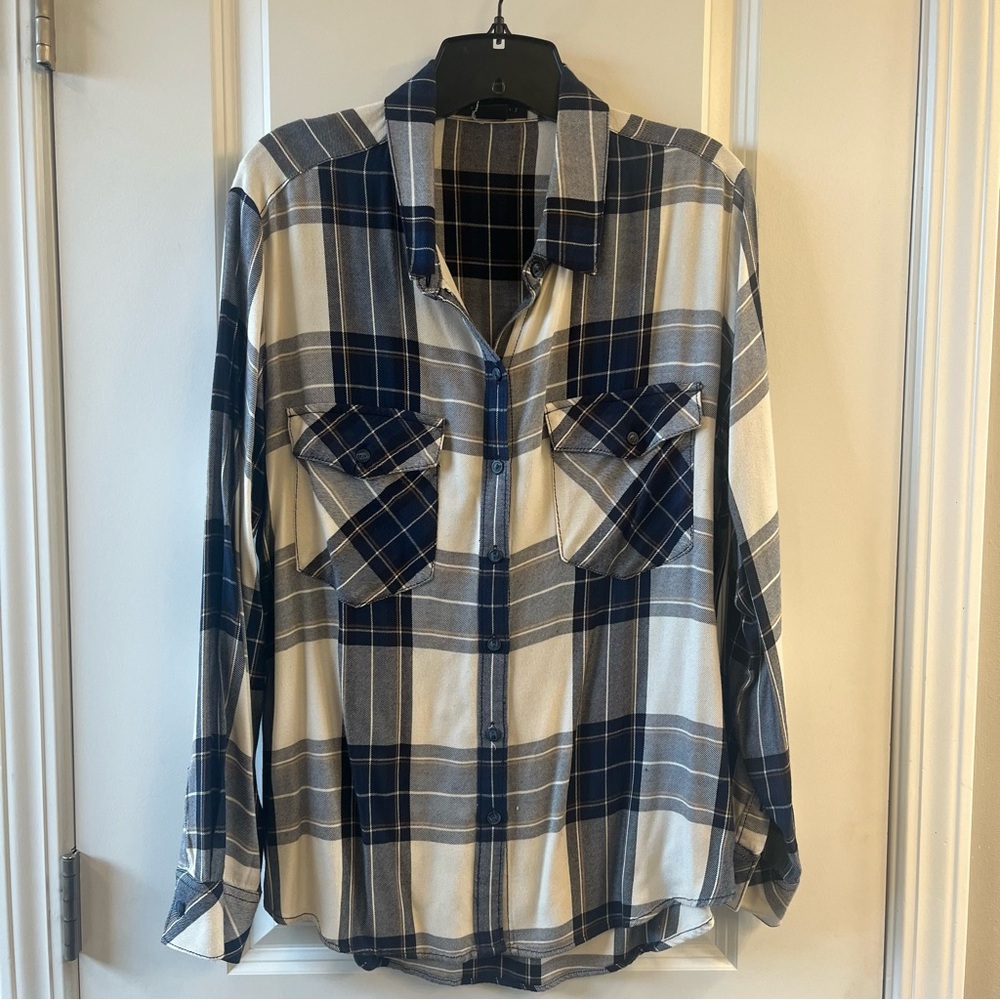 Sanctuary Plaid Boyfriend Shirt